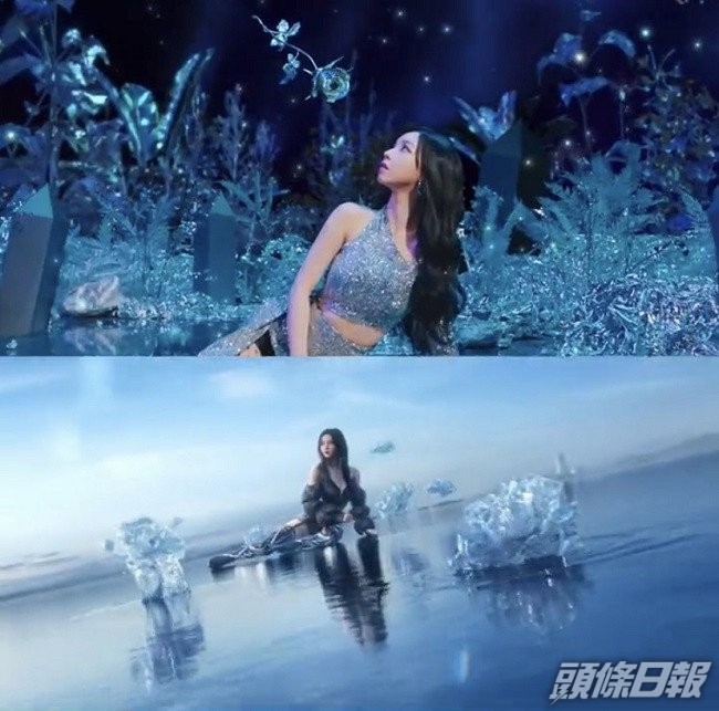 Jennie（下）與aespa成員Karina，又真係幾似，講緊Pose。